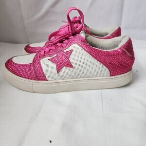 Corkys Hey Girl Legendary Sneakers Rhinestone Star Fuchsia Sneakers Size 9